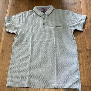 Denim & flower polka dot polo